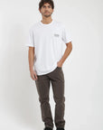 Polera manga corta hombre Flores blanco Froens