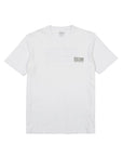 Polera manga corta hombre Flores blanco