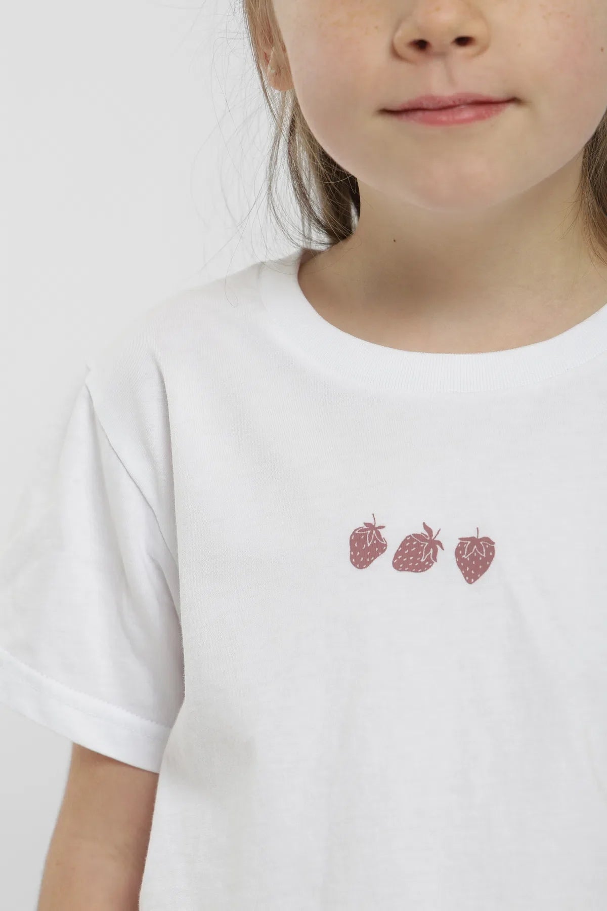 Polera Frutillas Kids blanco Froens