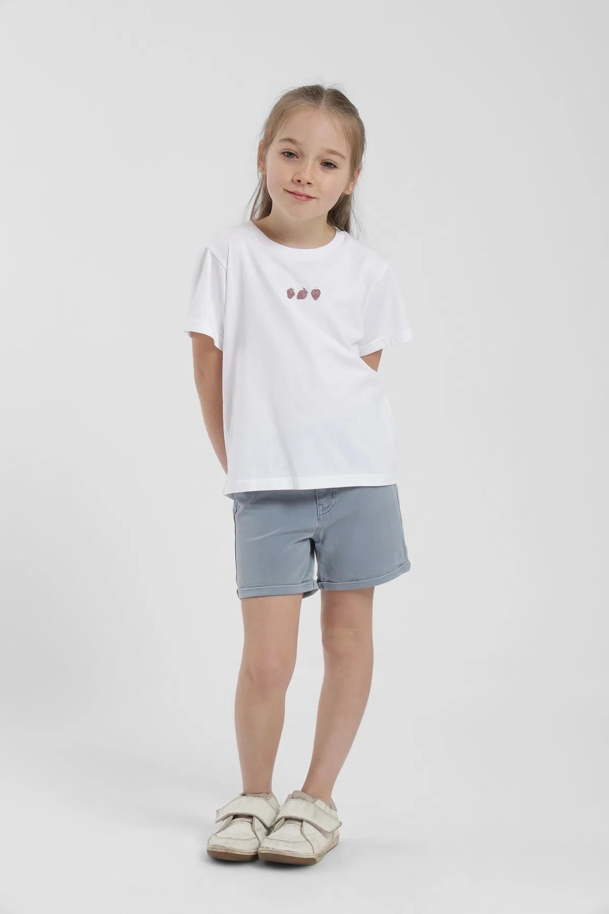 Polera Frutillas Kids blanco Froens