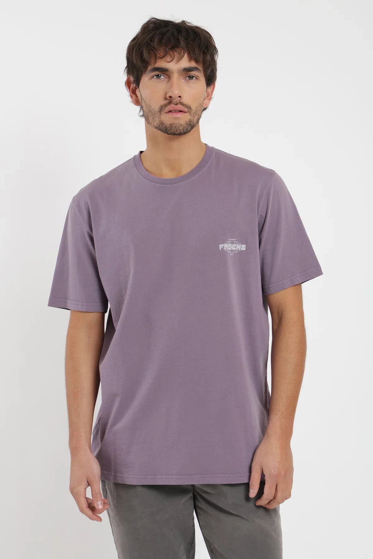Polera manga corta hombre Globe lila Froens