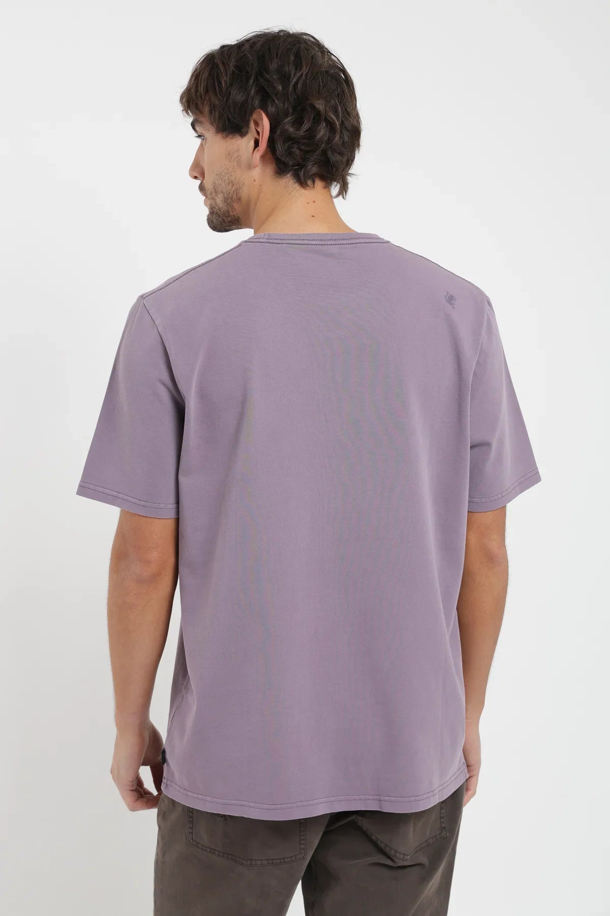 Polera manga corta hombre Heavyweight lila Froens