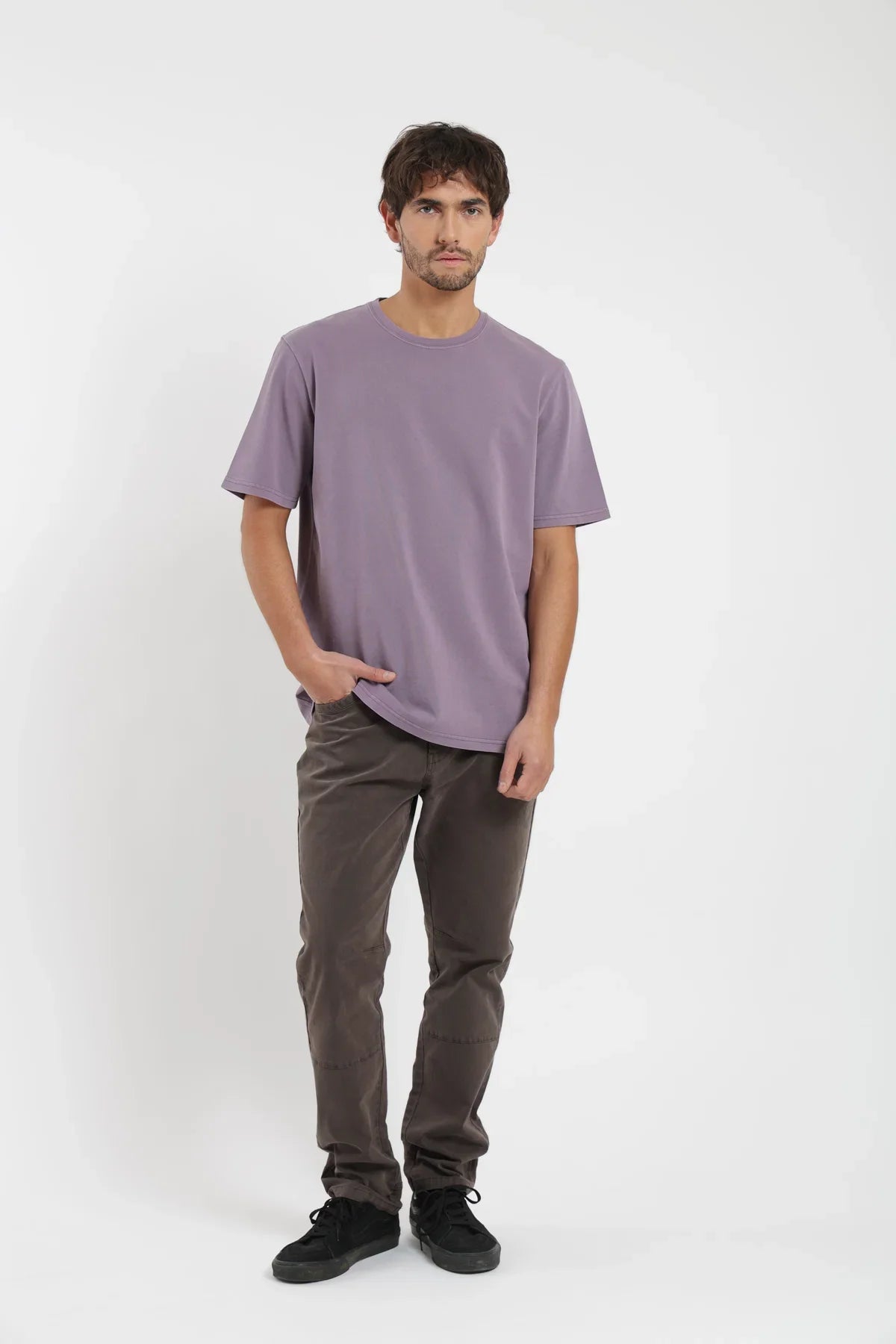 Polera manga corta hombre Heavyweight lila Froens