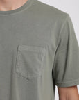 Polera manga corta hombre Bolsillo verde