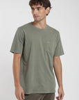 Polera manga corta hombre Bolsillo verde