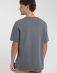 Polera manga corta hombre Plain heavy grafito