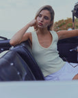 Polera sin mangas mujer lena amarillo Froens