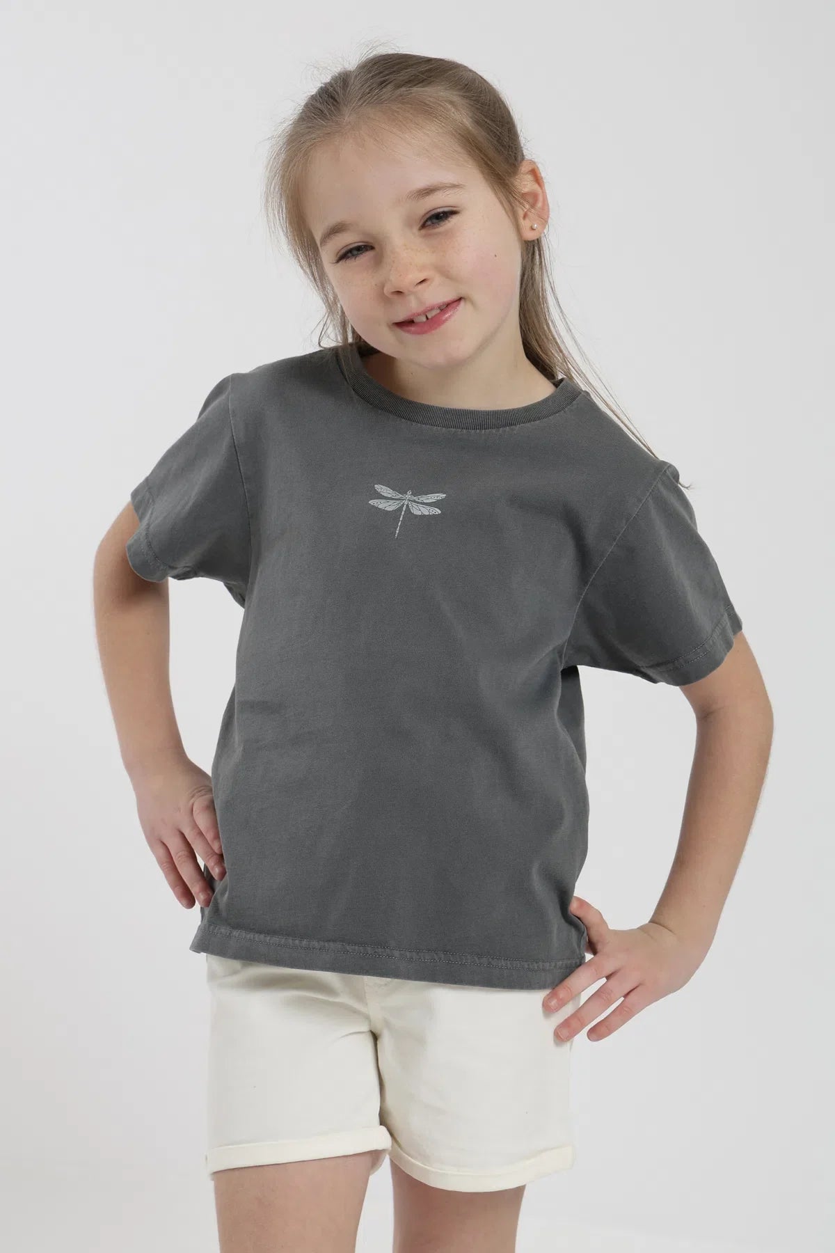 Polera Libelula Kids grafito Froens