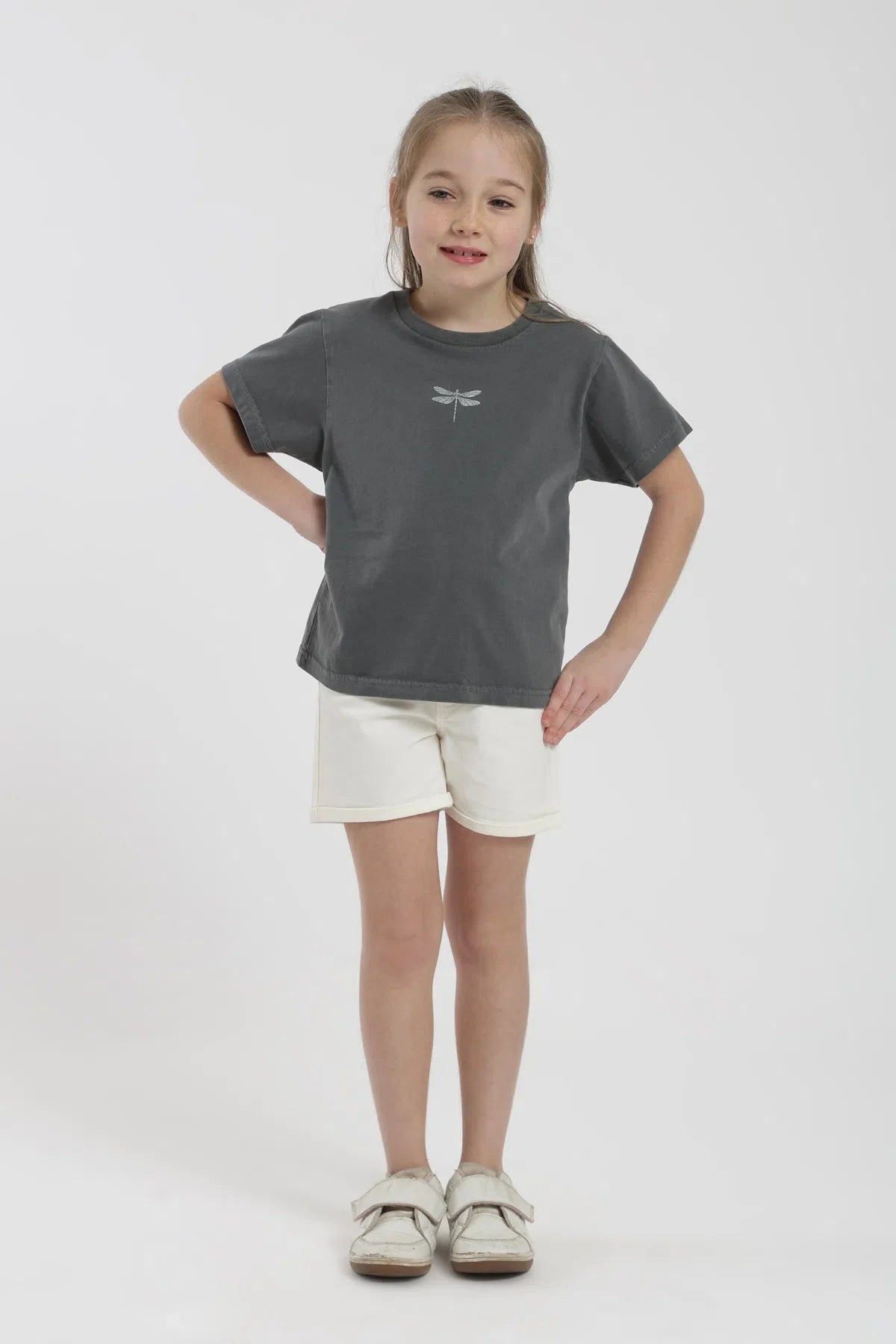 Polera Libelula Kids grafito Froens