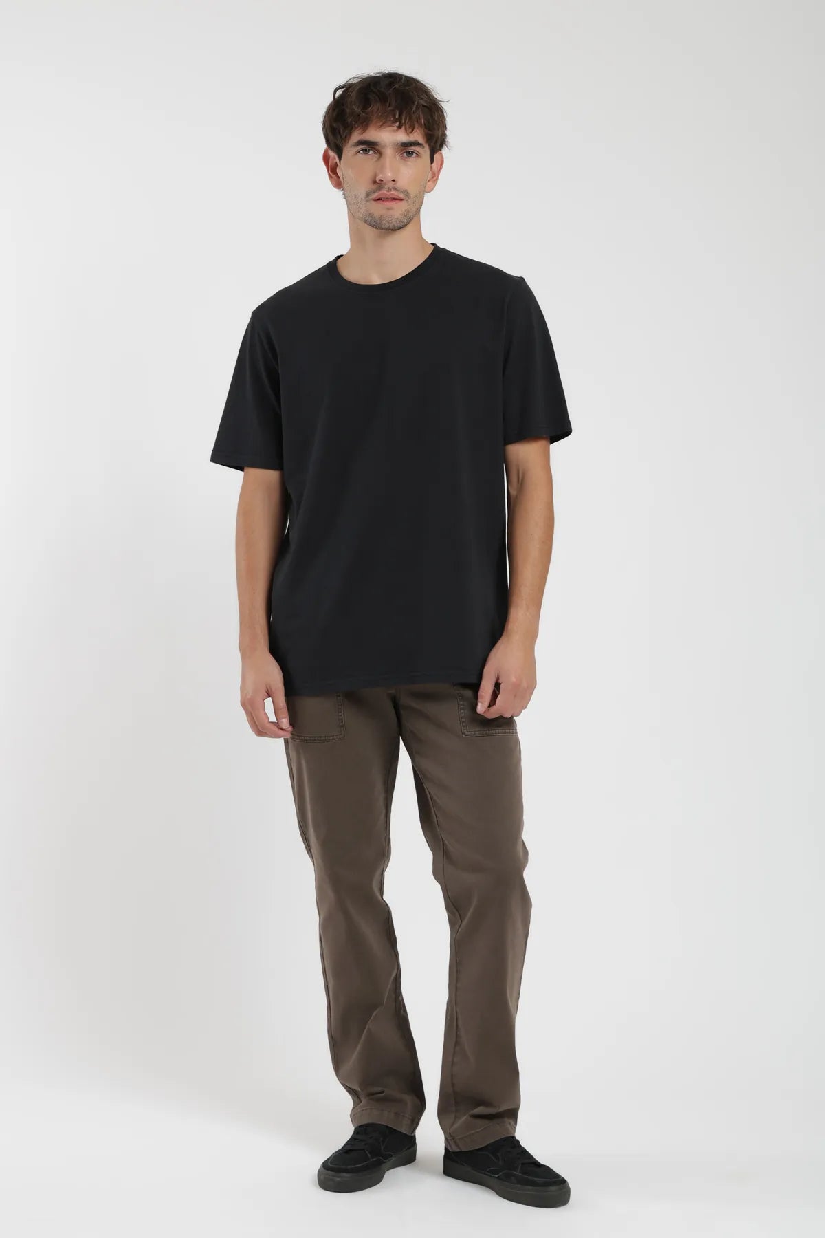 Polera manga corta hombre Plain negro - Algodón orgánico - Frøens