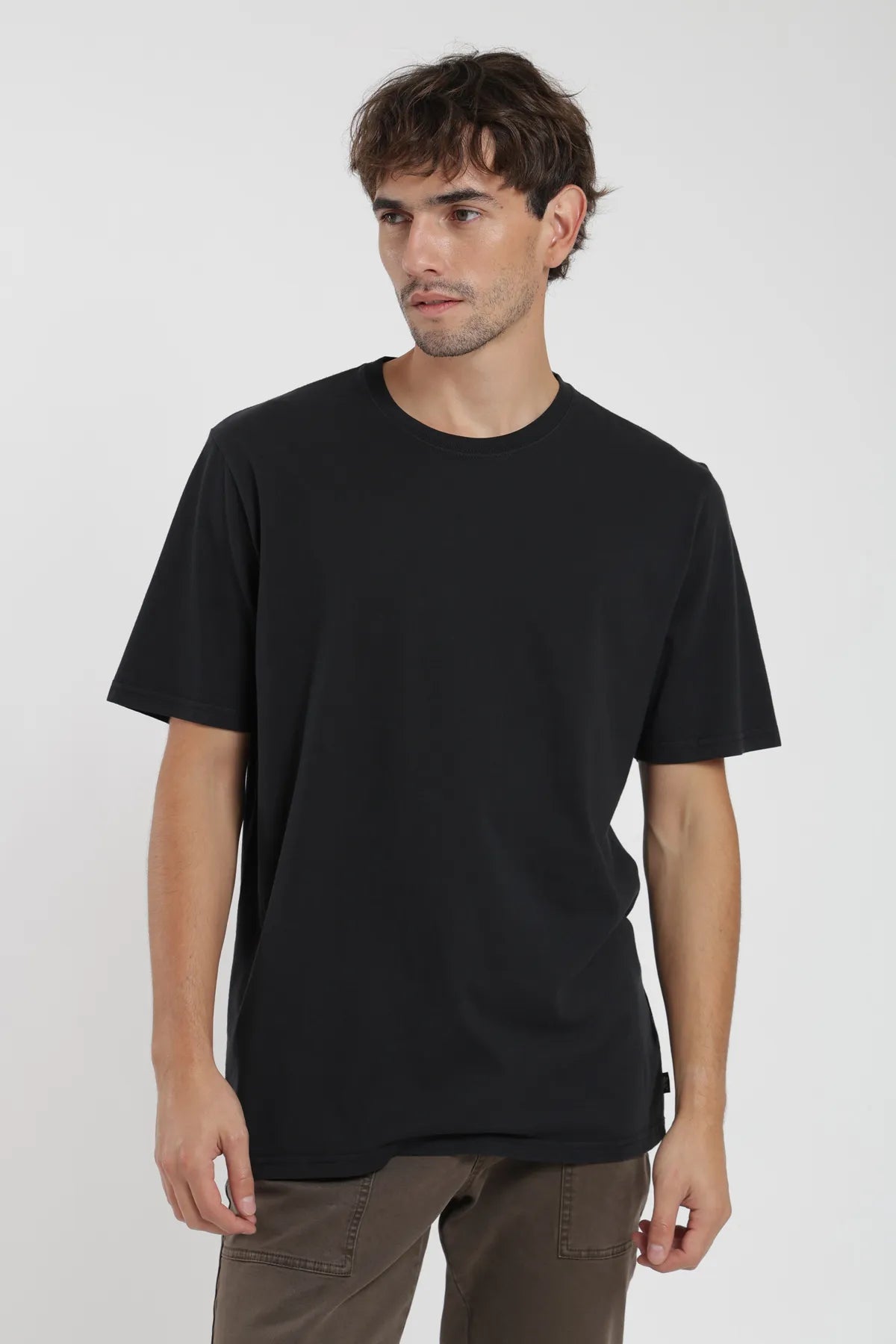Polera manga corta hombre Plain negro - Algodón orgánico - Frøens