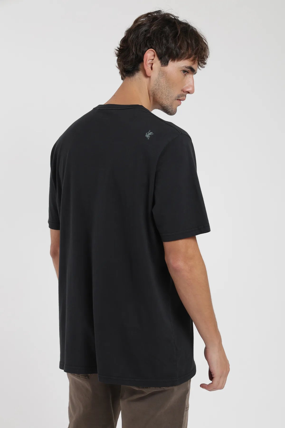 Polera manga corta hombre Plain negro - Algodón orgánico - Frøens