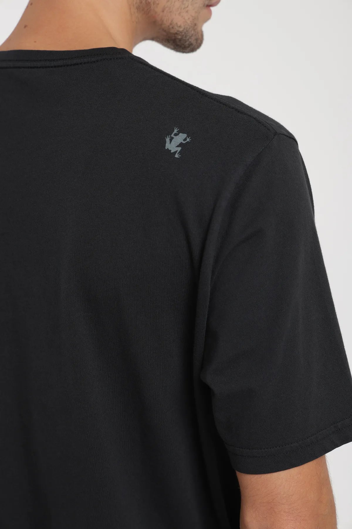 Polera manga corta hombre Plain negro - Algodón orgánico - Frøens