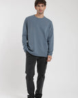 Polera manga larga hombre Plain heavy azul