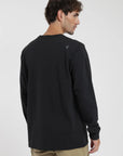Polera manga larga hombre Plain heavy negro
