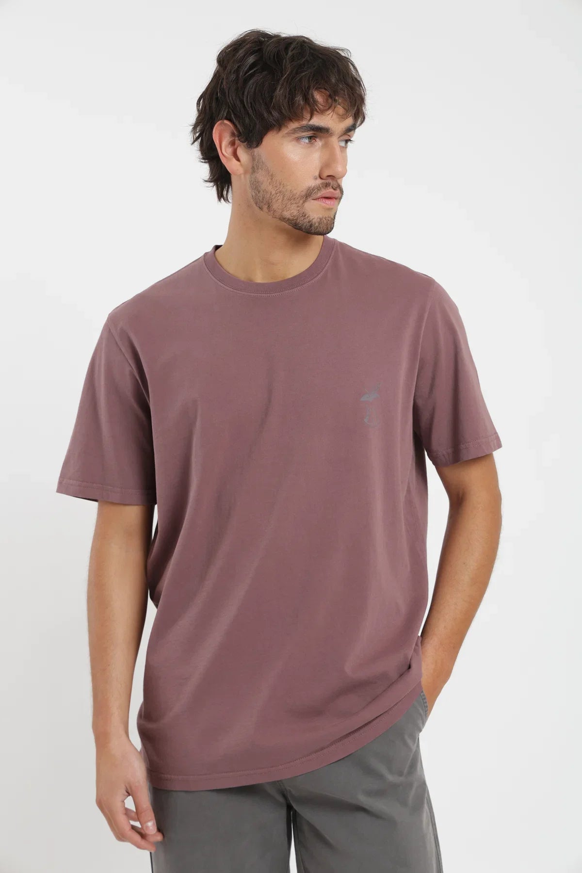 Polera manga corta hombre Manzana burdeo Froens