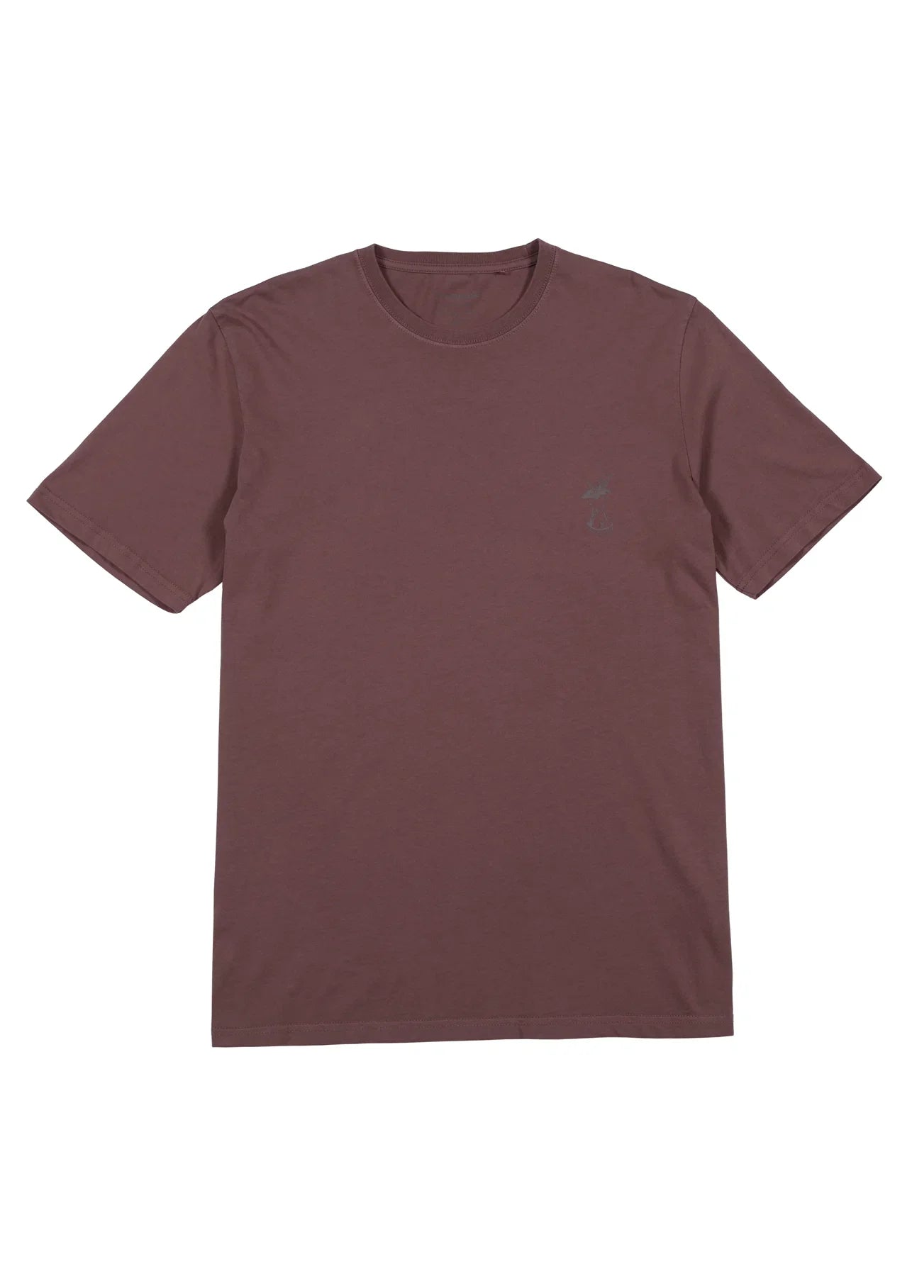 Polera manga corta hombre Manzana burdeo