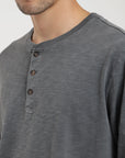 Polera manga larga hombre Mao grafito