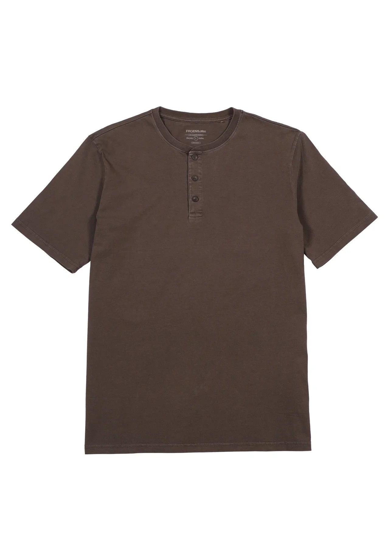 Polera manga corta hombre Mao café
