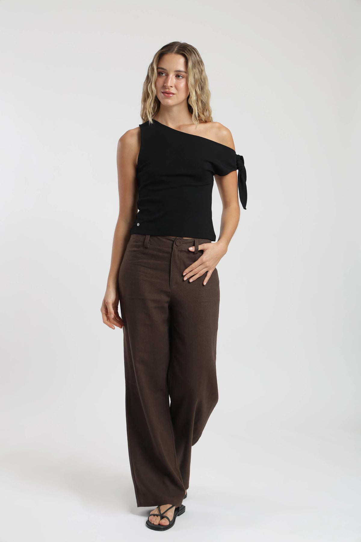 Polera mujer nara negro Froens