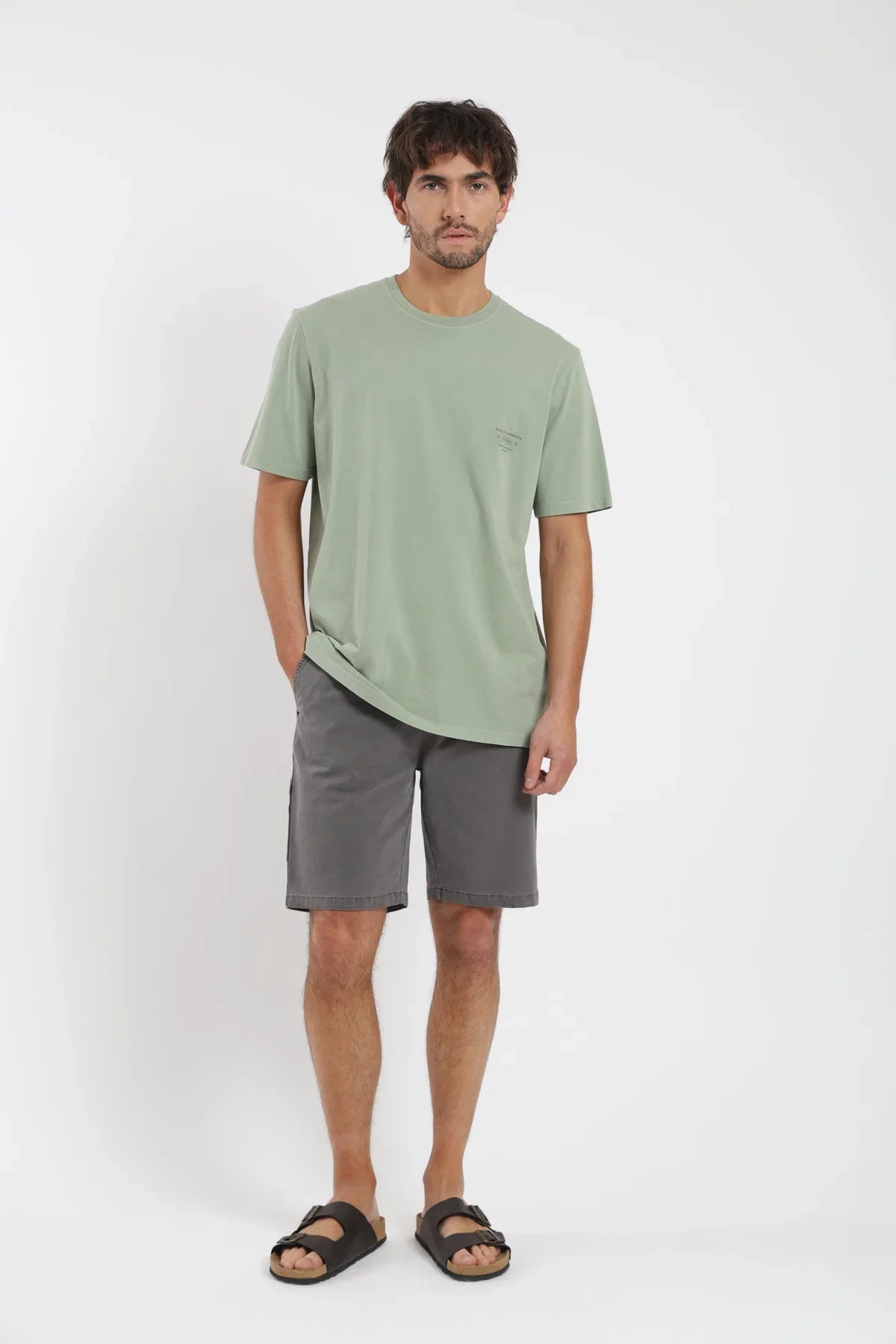 Polera manga corta hombre Ovalo verde claro Froens