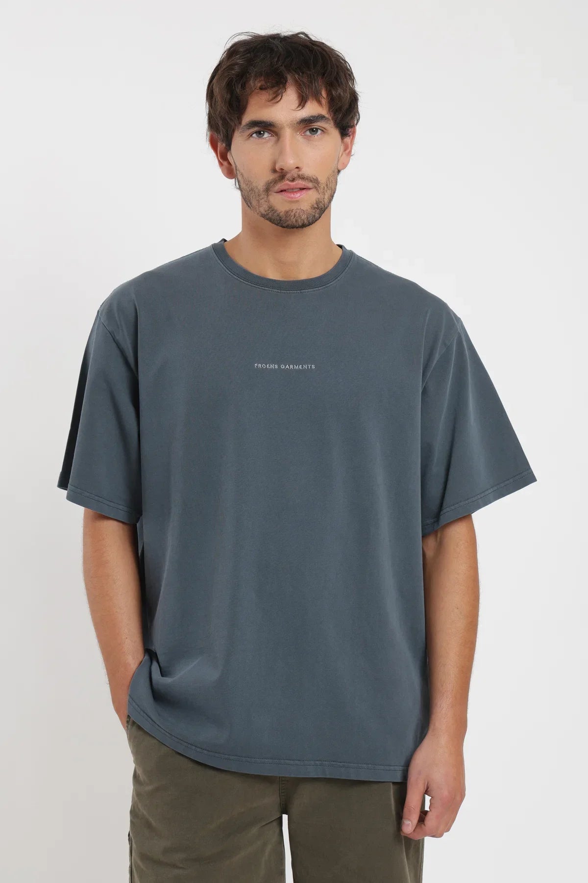 Polera manga corta hombre Oversize azul Froens