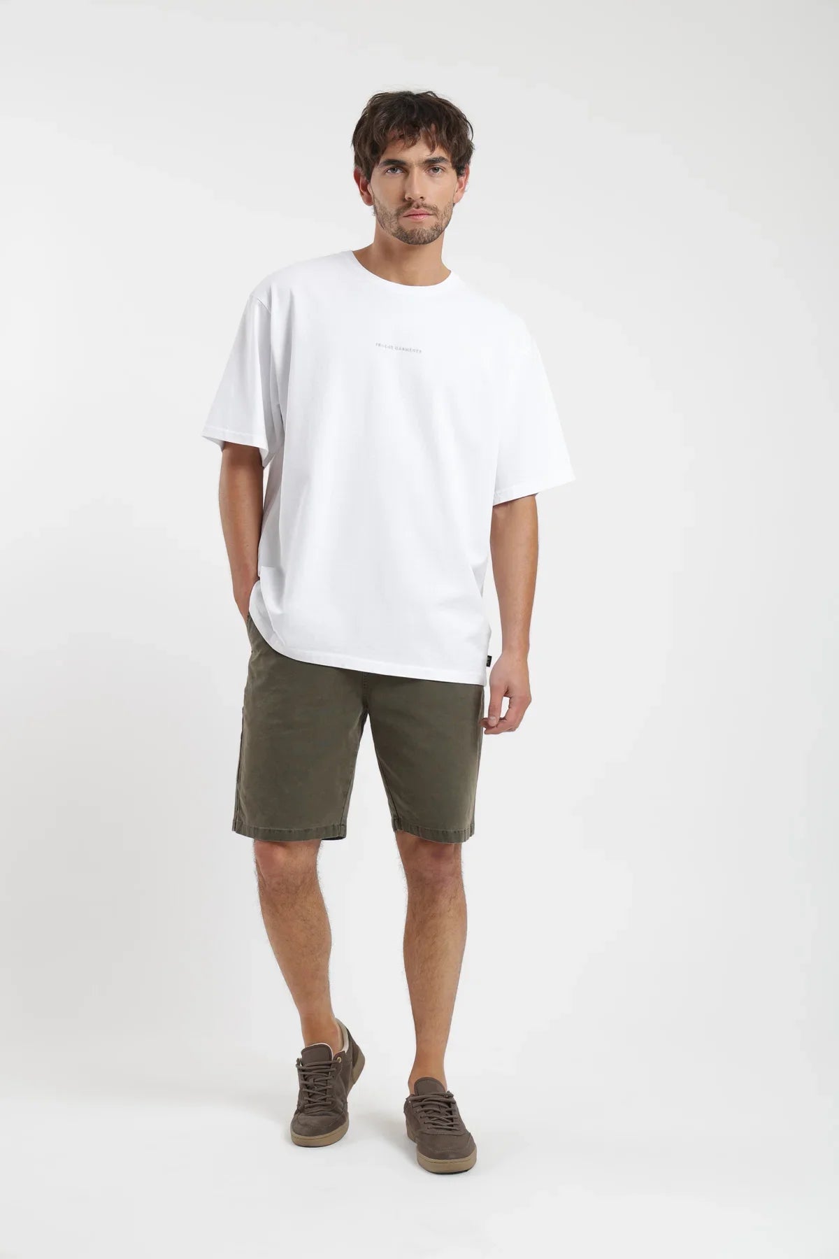 Polera manga corta hombre Oversize blanco Froens