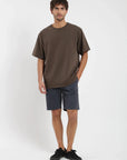 Polera manga corta hombre Oversize café Froens