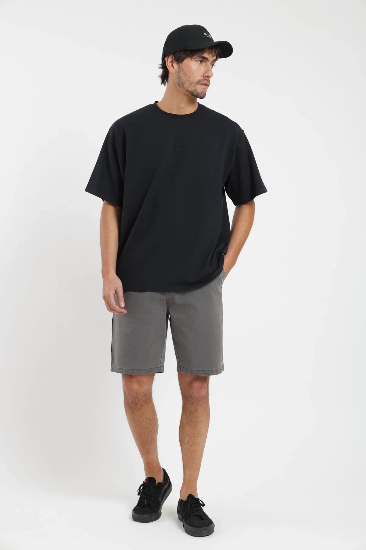 Polera manga corta hombre Performance negro Froens