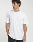 Polera manga corta hombre Plain blanca