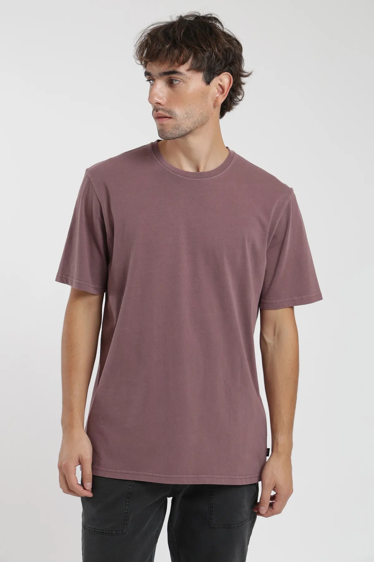 Polera manga corta hombre Plain burdeo - Algodón orgánico - Frøens