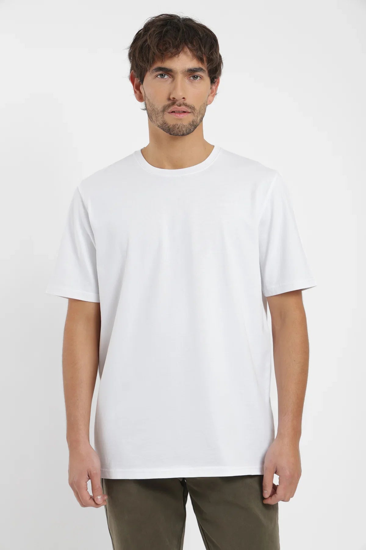 Polera manga corta hombre Plain blanco Froens