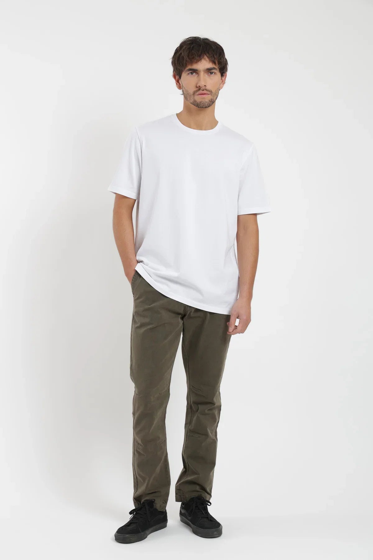 Polera manga corta hombre Plain blanco Froens