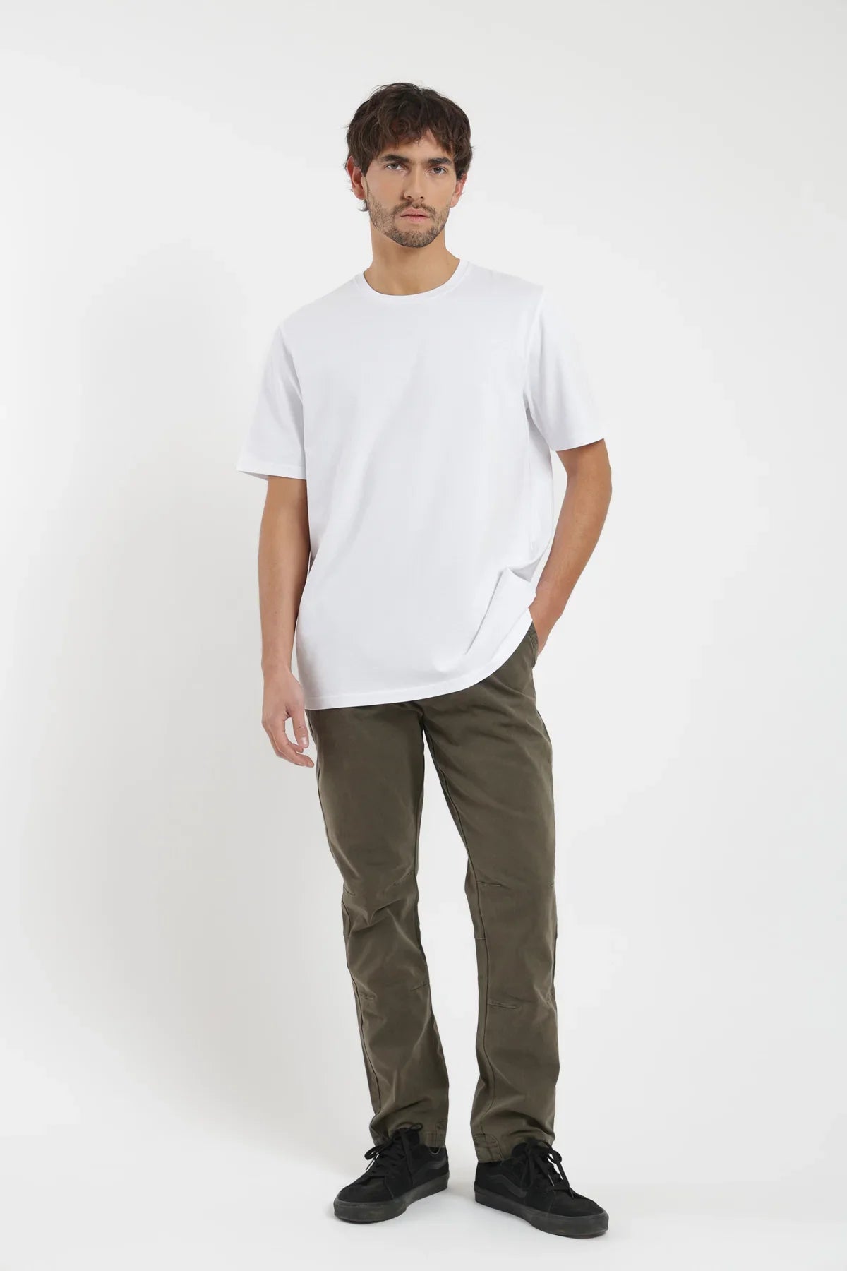 Polera manga corta hombre Plain blanco Froens