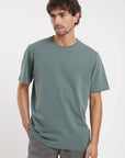 Polera manga corta hombre Plain verde oscuro Froens