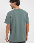 Polera manga corta hombre Plain verde oscuro Froens