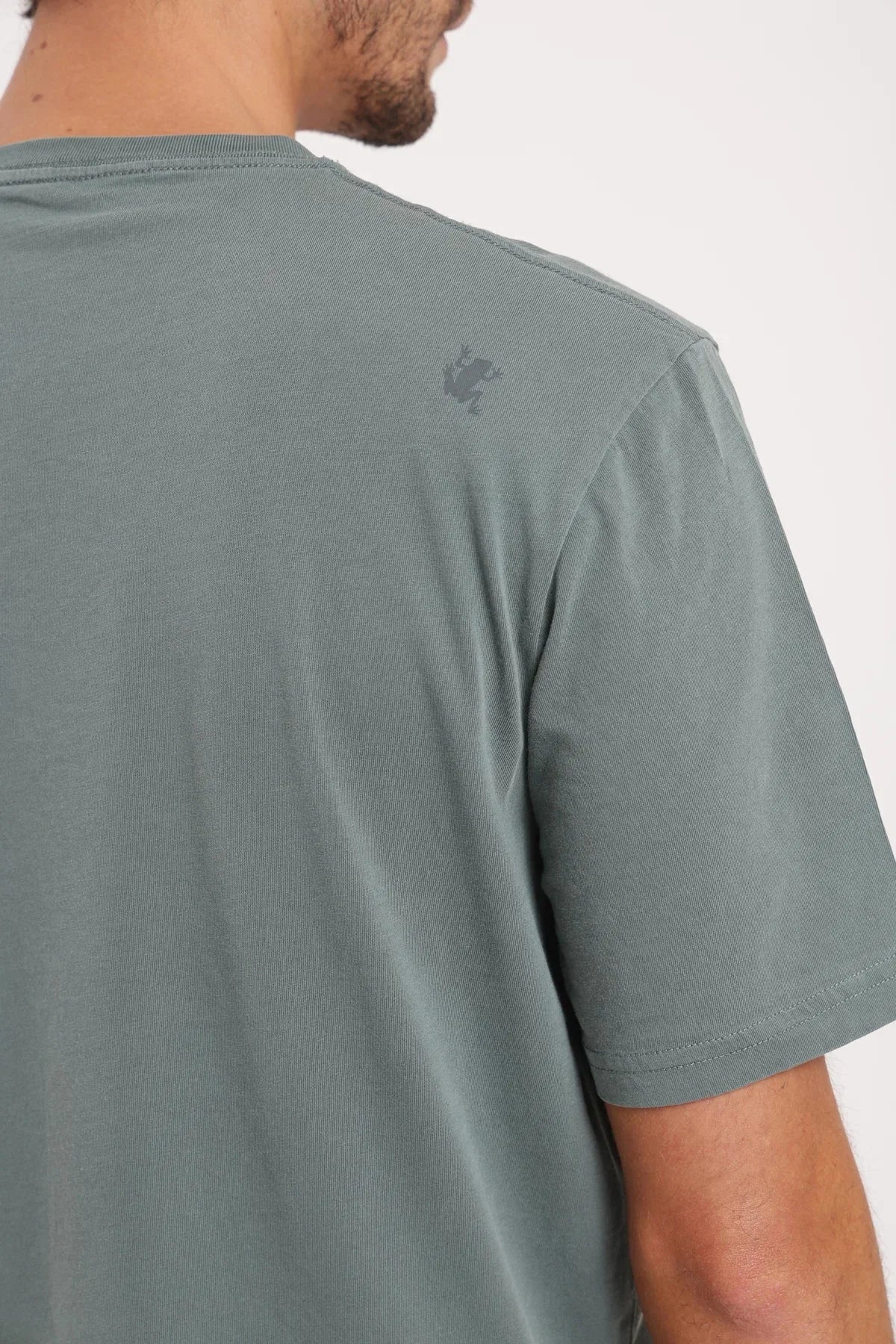 Polera manga corta hombre Plain verde oscuro Froens