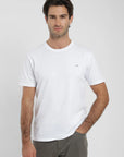 Label - Polera manga corta hombre Slim Fit blanco