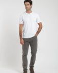 Label - Polera manga corta hombre Slim Fit blanco