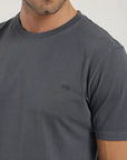 Label - Polera manga corta hombre Slim Fit gris
