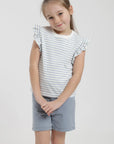 Polera Vuelos Kids rayas celeste Froens