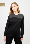 Polera manga larga mujer MTB negro Poliéster reciclado – Froens - Main Image