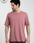 Polera manga corta hombre Plain rojo - Algodón orgánico