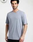 Polera manga corta hombre Plain lila - Algodón orgánico