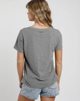 Polera mujer Basic gris - Algodón orgánico