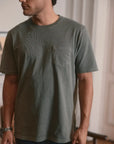 Polera manga corta hombre Bolsillo verde