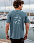 Polera manga corta hombre Pez azul