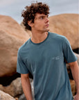 Polera manga corta hombre Pez azul
