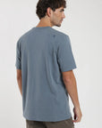 Polera manga corta hombre Plain azul - Algodón orgánico - Frøens