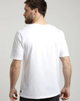 Polera manga corta hombre Sol blanco - Algodón orgánico